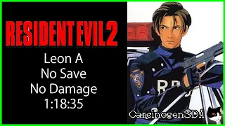 Resident Evil 2 (PSX) No Save, No Damage - Leon A - (1:18:35) [Commentated]