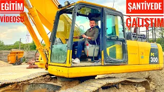 ŞANTİYEDE İŞ GÜNÜ | İŞ MAKİNESİ KULLANDIM | EĞİTİM VİDEOSU |KOMATSU PC300 EKSKAVATÖR | İZLEYEN SÜRER