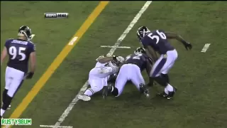 Ray Lewis Tackles Dustin Keller HARD!