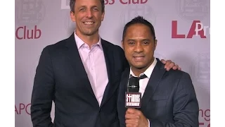 SETH MEYERS w/ TYRONE TANN- L.A. PRESS CLUB's HAPPY HOUR RECEPTION- Honoring SETH MEYERS