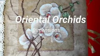 321 Готовая работа Oriental Orchids/Dimensions. #вышивкакрестом