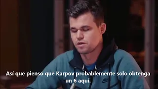 Magnus Carlsen puntuando campeones del mundo: KARPOV