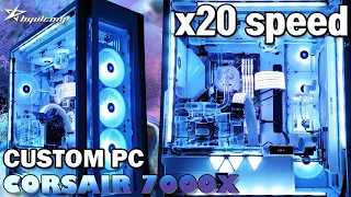 CORSAIR iCUE 7000X RGB White Theme | 20X Time Lapse Custom Build