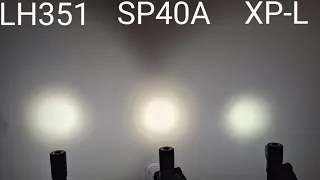 SP40 XP-L / LH351D / SP40A beam comparison - Slideshow