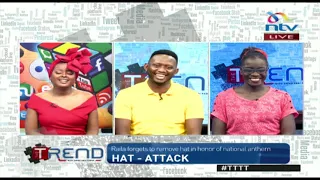 Raila forgets to remove his hat in honour of the national anthem | #TTTT