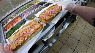 Subway Sandwiches POV Over 20 Mins Working At Subway