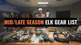 Chris Neville's 2021 Mid/Late Season Archery Elk Gear List