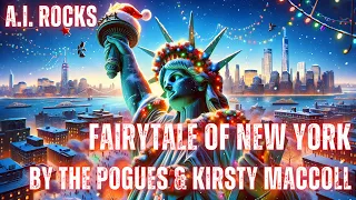 Fairytale of New York by The Pogues & Kirsty MacColl - Lyric Inspired A.I. Art
