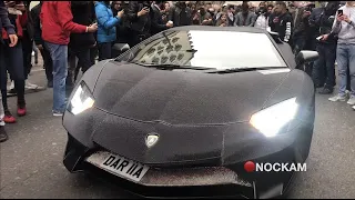 2 MILLION SWAROVSKI CRYSTALS ON Daria Radionova's LAMBORGHINI AVENTADOR SV  GRIDLOCKS SLOANE STREET