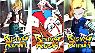 ANDROID #18 AND #21 RISING RUSH POSES!!🔥 IN DRAGON BALL LEGENDS