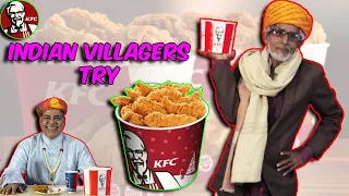 Indian Villagers Try KFC First Time ! Tribal People Try KFC