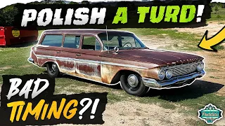 1961 Chevrolet Wagon. Budget PATINA MAKEOVER! Shake Down Problems.