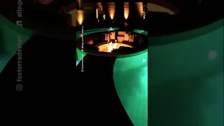 Fire pit inside a pool!?🔥🧐#shorts #firepit #luxuryhomes #pool