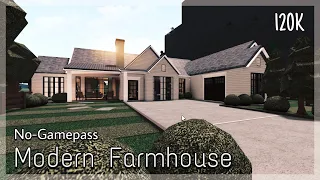 BLOXBURG | Modern Farmhouse | No-Gamepass | House Speedbuild