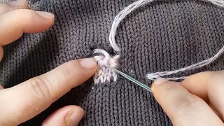 comment repriser et réparer un trou dans un pull tricoté