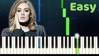 Adele - SOMEONE LIKE YOU - Easy Piano Tutorial with SHEET MUSIC