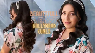 How To Hollywood Curls | Quick & Easy Beginners Friendly Hairstyle | Elegant Hairstyle