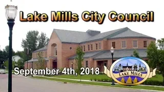 Lake Mills City Council Meeting - September 4th, 2018