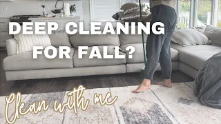 FALL DEEP CLEAN WITH ME | Trying out NEW cleaning products + Cozy fall decorating