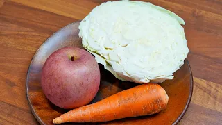 Eat your fill of apples, cabbage and carrots! -3 kg loss