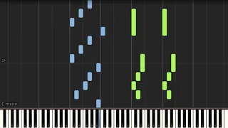 Richard Clayderman - Ping Pong Sous les Arbres - Piano Tutorial - Synthesia