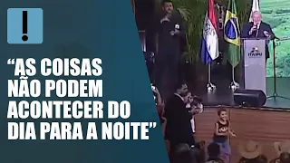 Menino cobra Lula sobre o preço da picanha durante evento