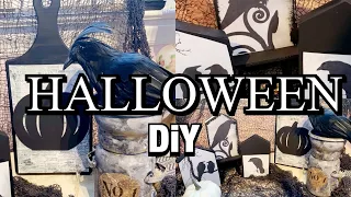 HALLOWEEN DECOR | DOLLAR TREE DIY....raven and pumpkin sign