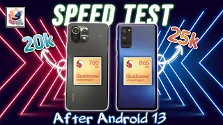 Samsung Galaxy s20fe 5g vs Mi 11 lite 5g Speed Test 🏁 2023