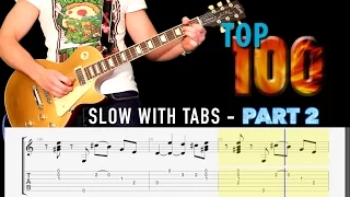 Top 100 Rock Riffs Medley  | PART TWO Lesson with TABS