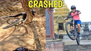 JHANDAI MARENA BICHARA CRASH BHAYERA😂 / MOUTAIN BIKING NEPAL / @rajkumarthapamagar32