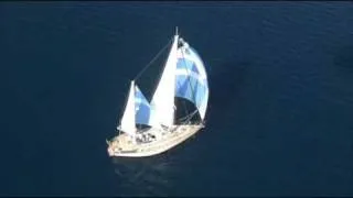 Aerial Shots Of Esper With Mizzen Staysail And Cruising Chute