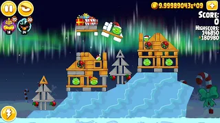 Angry Birds Seasons Winter Wonderham (Mighty Eagle Any%)