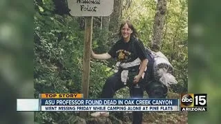 Missing ASU English professor found dead in Oak Creek Canyon