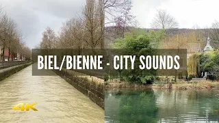 A morning in Biel/Bienne | City Sounds & Ambience [4k]