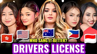 DRIVERS LICENSE - Angelica 🇺🇲, Zephanie 🇵🇭, Celine Tam 🇭🇰, Maria 🇮🇩, Brittany 🇦🇺 and Buì Nguyễn 🇻🇳