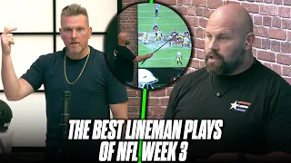 Pat McAfee & AQ Shipley Break Down The Best Lineman Plays In The NFL Week 3