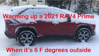 Warming up a RAV4 Prime from ZERO degrees F to comfortable