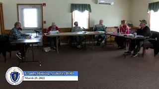 GRANBY MA Housing Authority Board of Directors 3-25-22