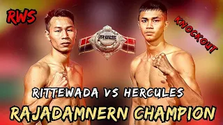 Brutal Muay Thai Knockout Final Rajadamnern Stadium RWS Champion Rittewada Vs Hercules