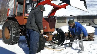 Поедет ли трактор Володька на цепях?  Что случилось с рулевым?