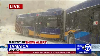 VIDEO: MTA buses collide into each other in Queens