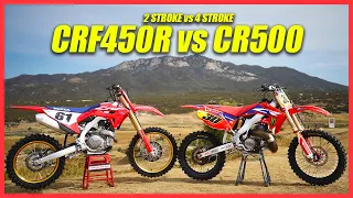 Honda CR500 vs CRF450R Two Stroke vs Four Stroke - Dirt Bike Magazine