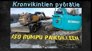 Tammikuulta, kun iso rumpu asennettiin paikoilleen.  #infra #kobelco #maanrakennus #vaasa #vasa