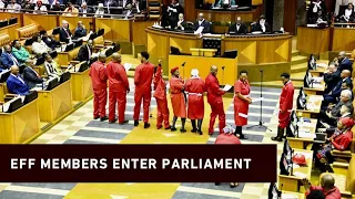 Julius Malema leads EFF vosho in Parliament