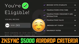 ZKSYNC $5000 AIRDROP CRITERIA ✓ | ZKSYNC AIRDROP ELIGIBILITY TRICK - ZKSYNC AIRDROP GUIDE