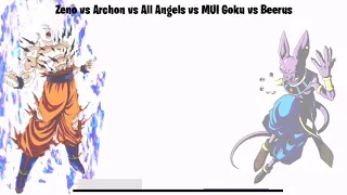 Zeno Vs Archon vs All Angels vs Beerus vs MUI Goku Power Levels