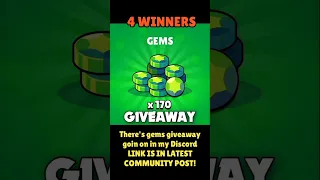 4X 170 GEM CODE GIVEAWAY(link in community post) Brawl Stars #shorts #shootingstarrdrops