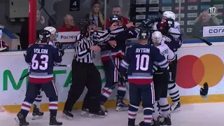 Two major brawls ignite at the final seconds of the 3rd