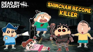 Shinchan became the wraith in dead by daylight 😱 | shinchan playing dead by daylight 😂 | horror game