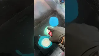 I made spin art with spray paint…kind of!